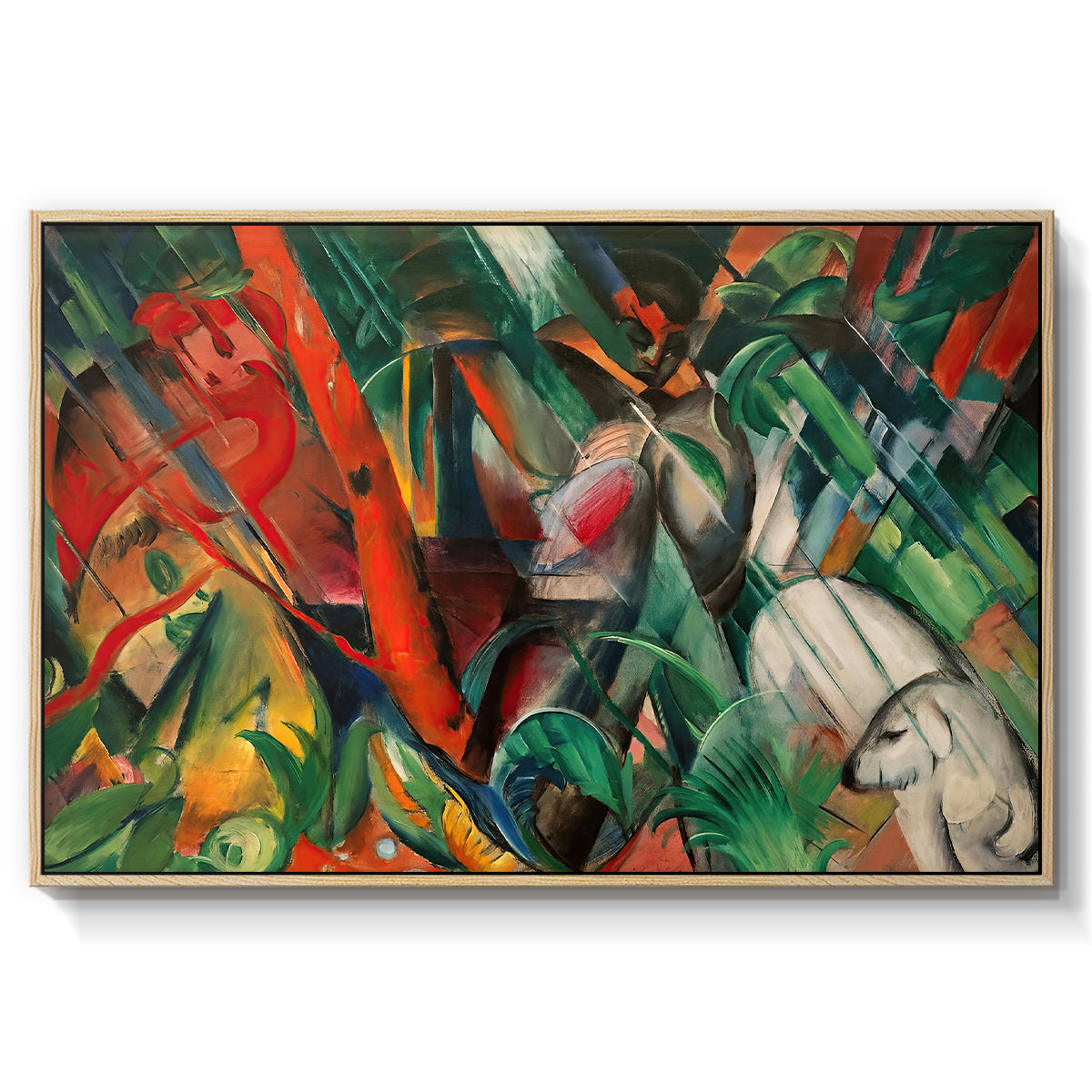 In the Rain, 1912 - Floater Framed Canvas Print