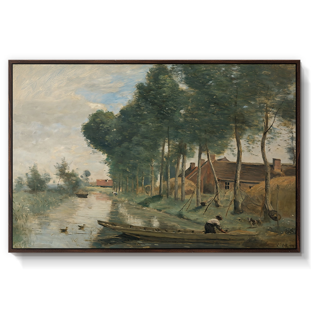 Landscape at Arleux-du-Nord, c. 1871-1874 - Floater Framed Canvas Print