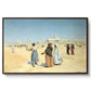 View from the Desert of Cairo with Citadel and Mamluk Tombs in the Background, c. 1889-1890 - Floater Framed Canvas Print