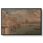 Somerset House Terrace from Waterloo Bridge, c. 1819 - Floater Framed Canvas Print