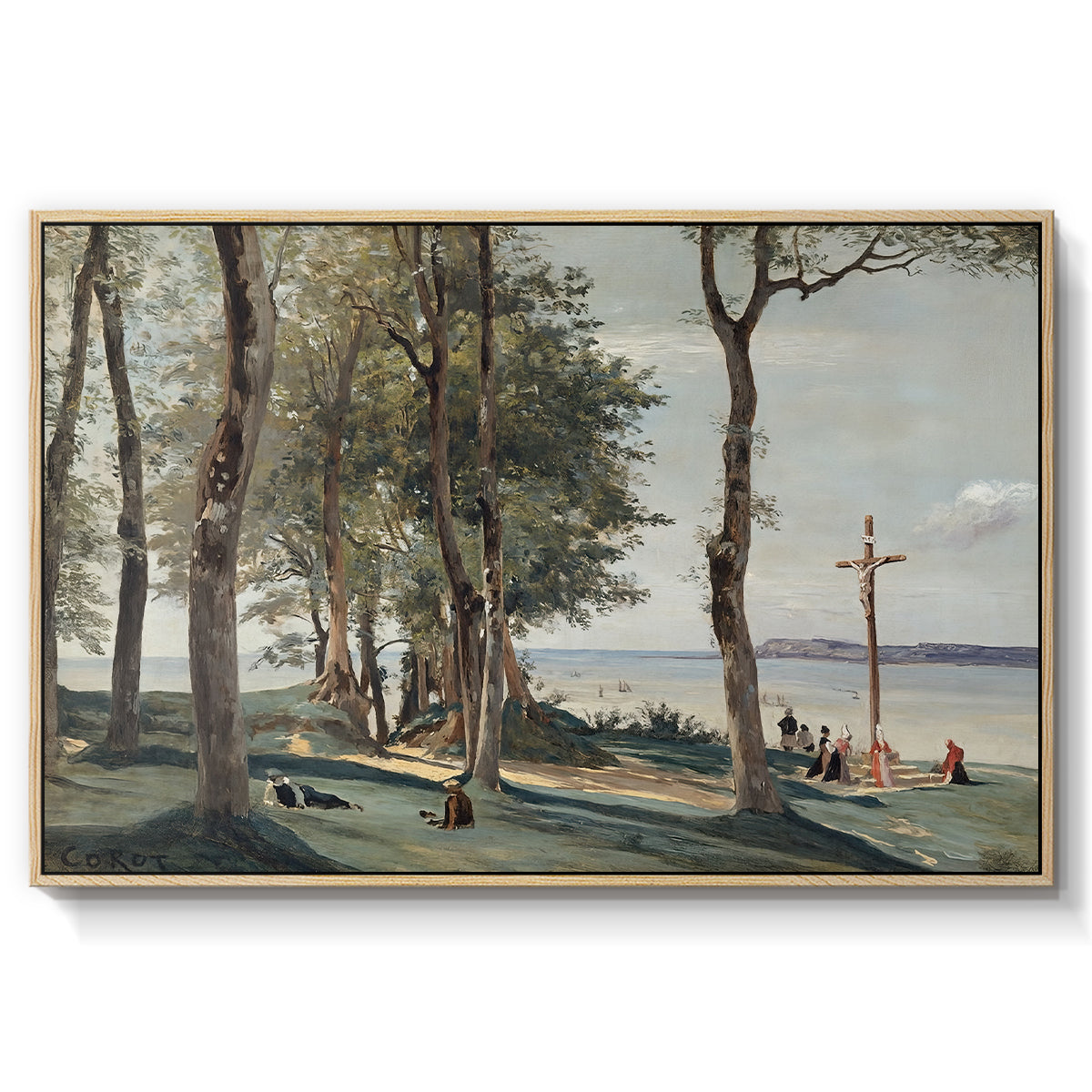 A Calvary on the Cote de Grace, c. 1829 - Floater Framed Canvas Print