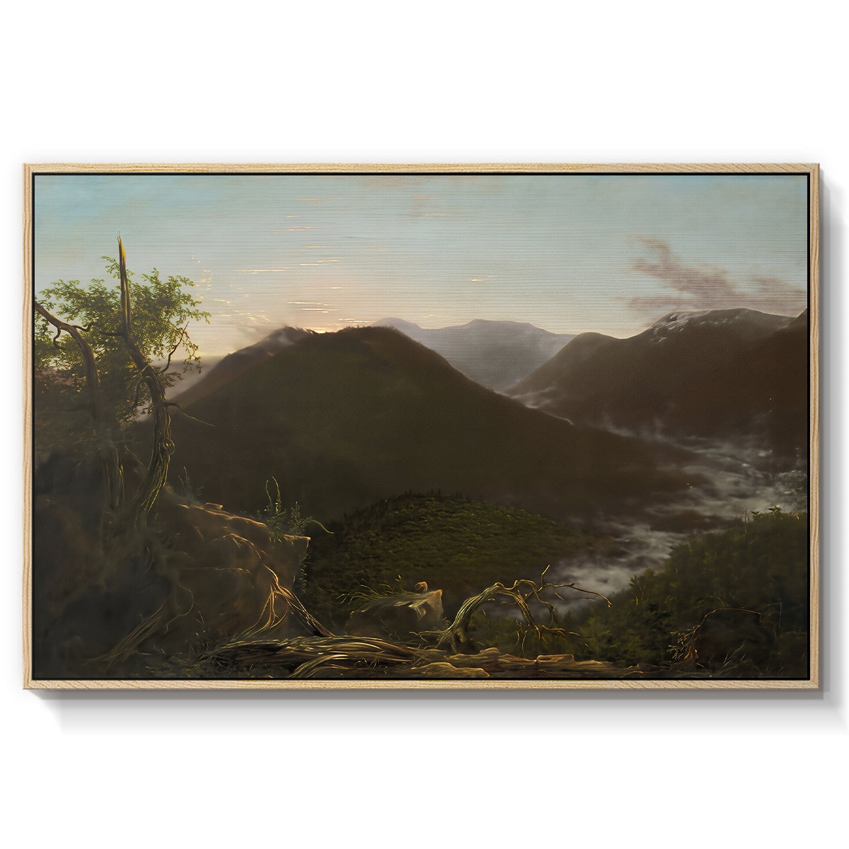 Sunrise in the Catskill Mountains, 1826 - Floater Framed Canvas Print
