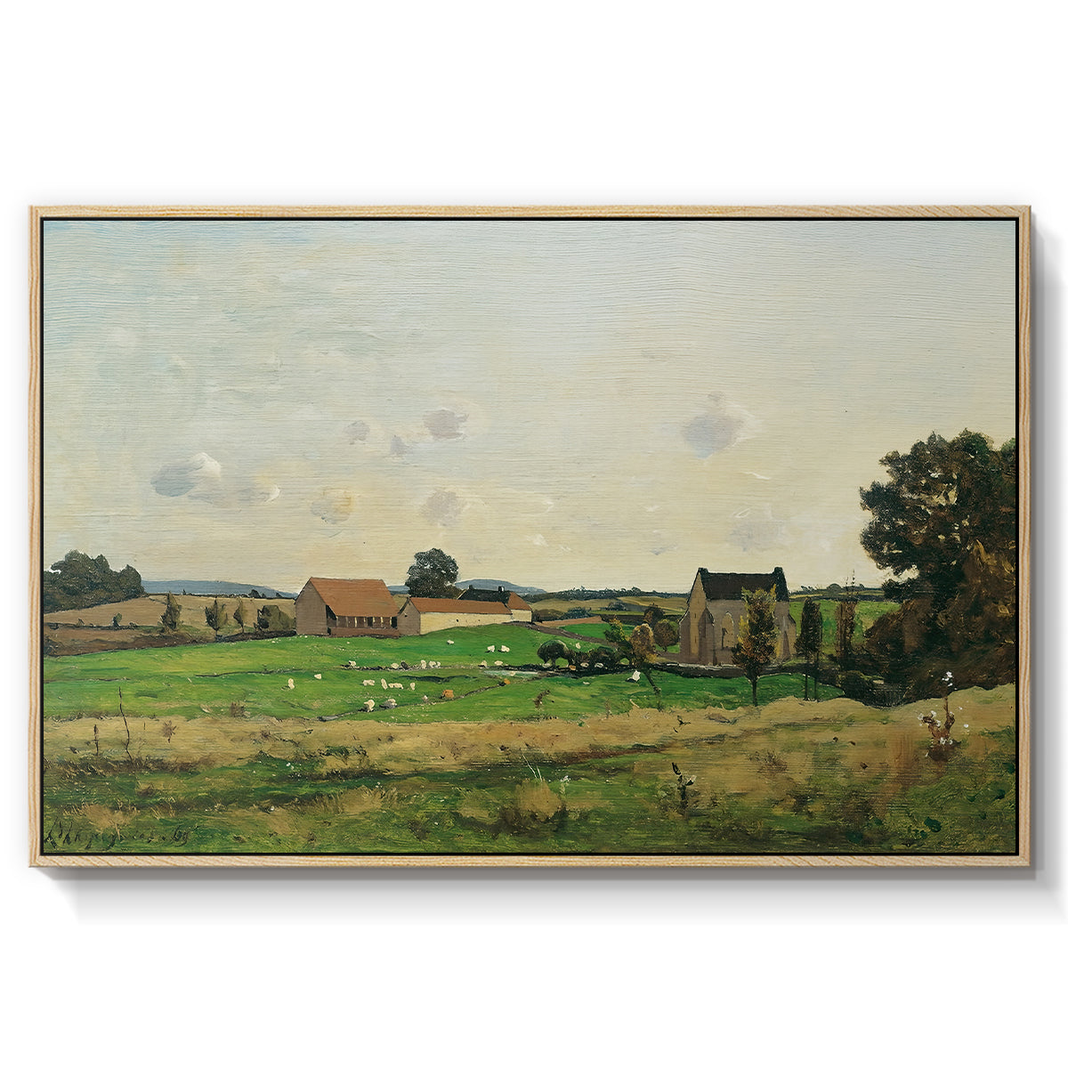 The Saulce Estate, 1869 - Floater Framed Canvas Print