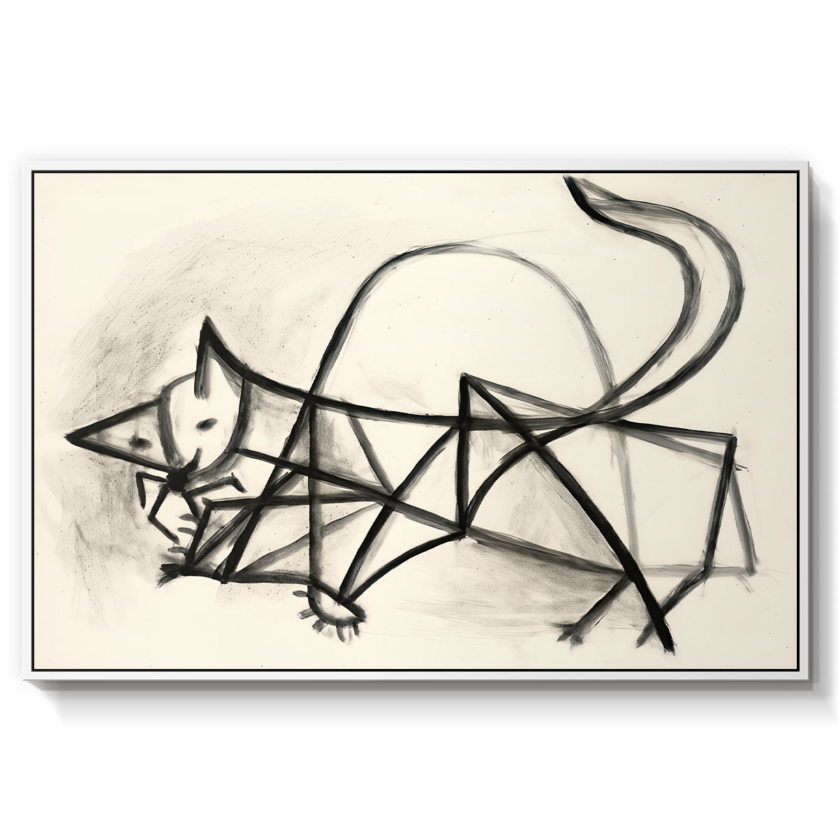 Study of a Cat (Étude de chat), 1946 - Floater Framed Canvas Print