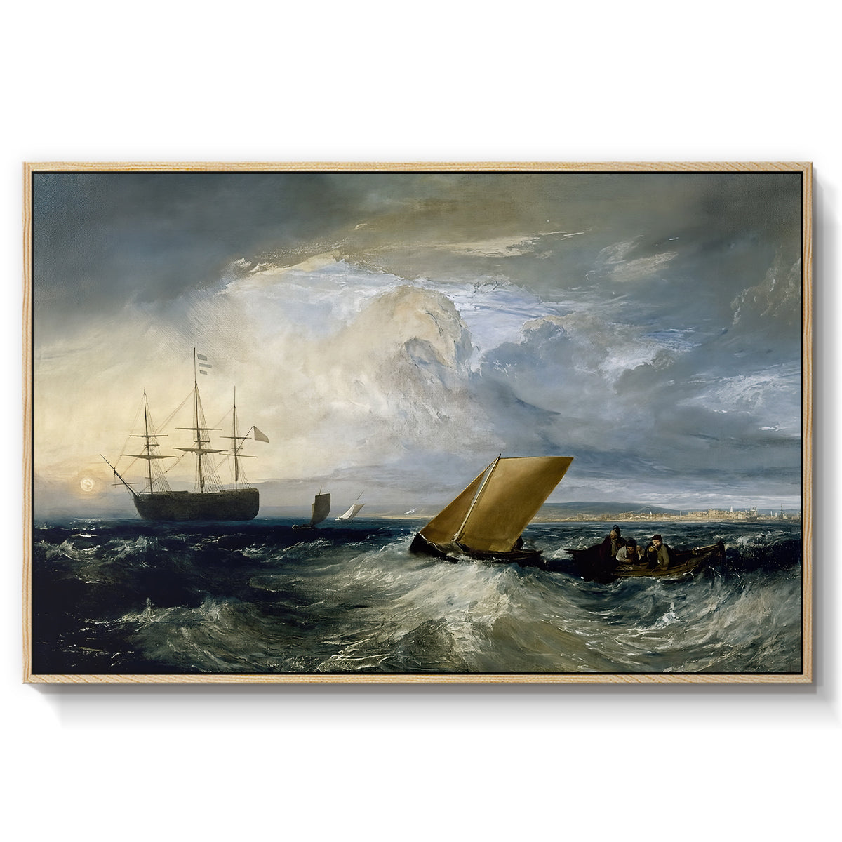 Sheerness as Seen from the Nore, 1808 - Floater Framed Canvas Print
