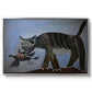 Cat Catching a Bird, 1939 - Floater Framed Canvas Print