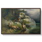 Eagles and Dying Stag on a Lakeshore, 1836 - Floater Framed Canvas Print