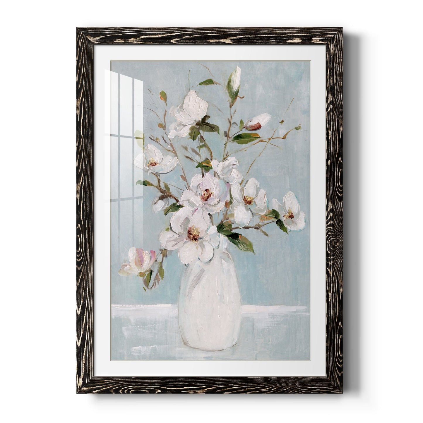 Magnolia Charm - Barnwood Framed Art Print