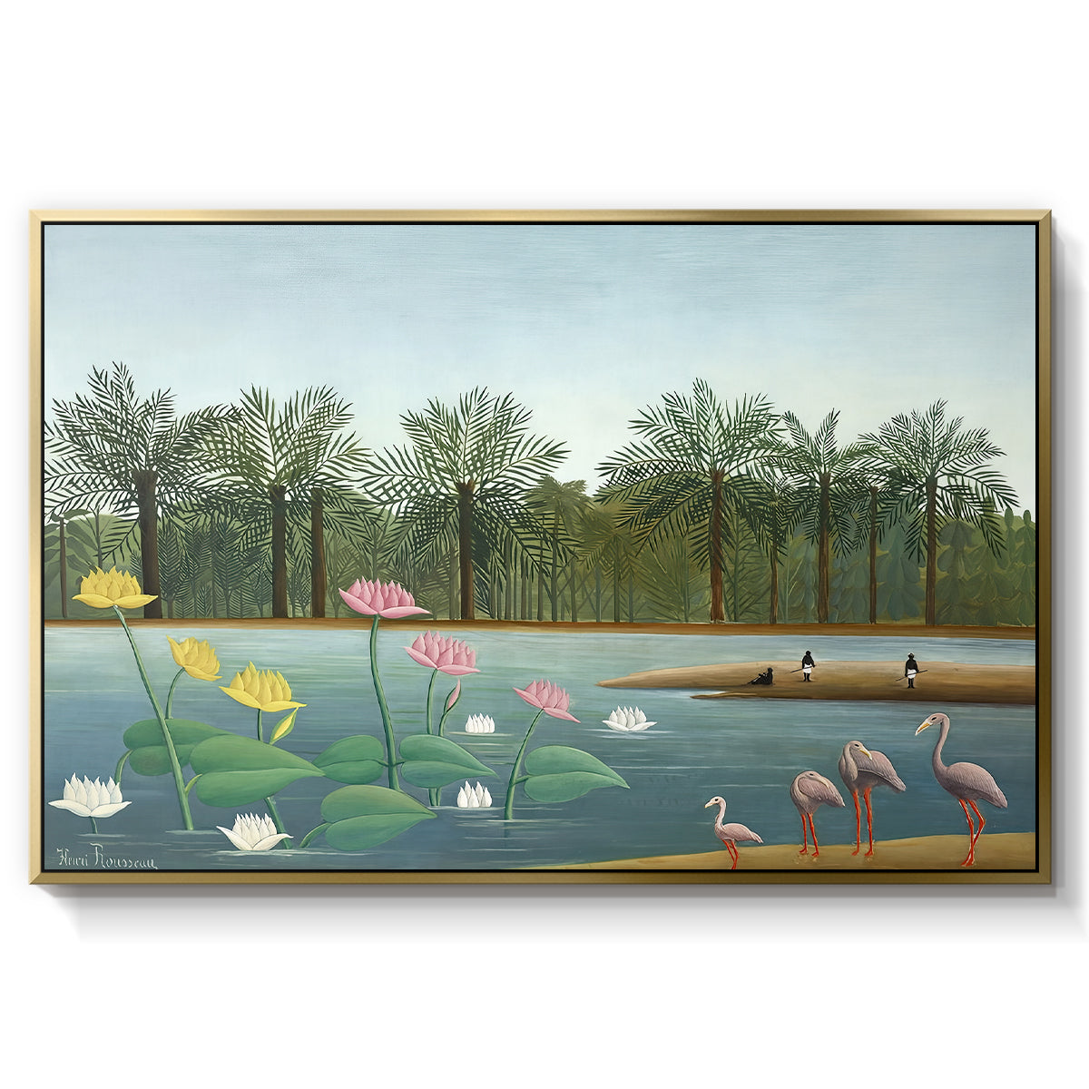The Flamingoes (Les Flamants), 1907 - Floater Framed Canvas Print