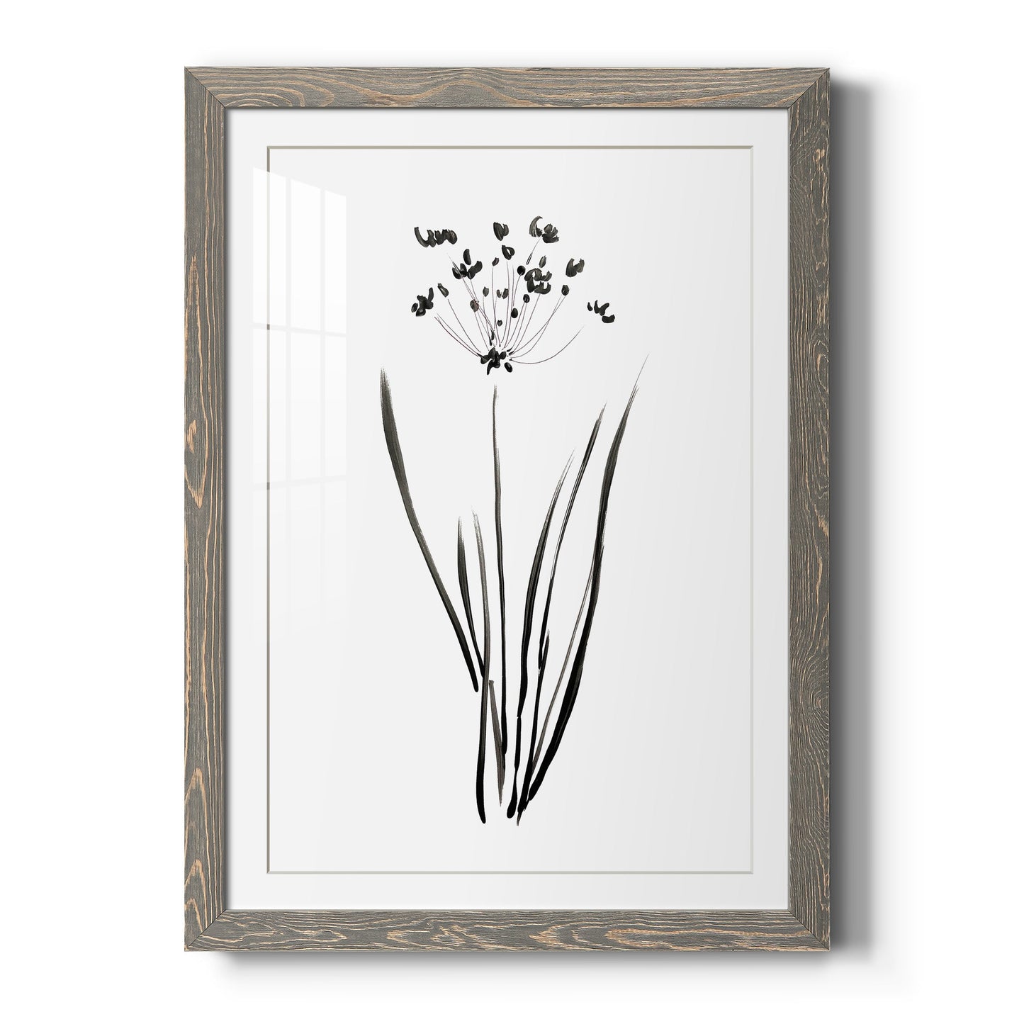 Inky Botanical II - Barnwood Framed Art Print