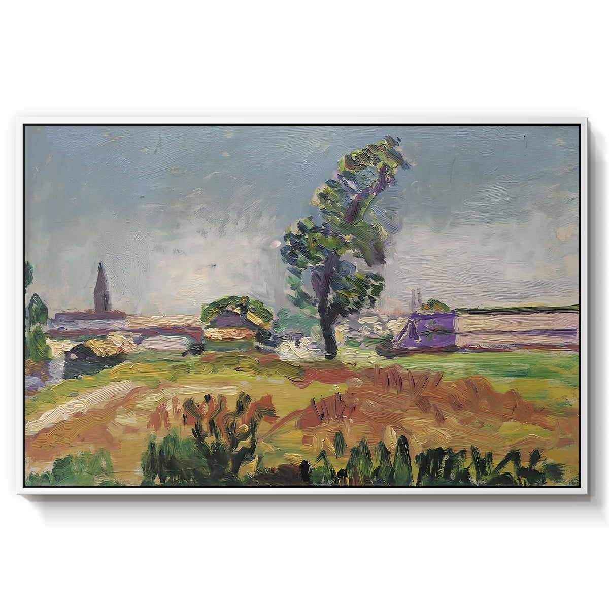 Landscape Around Toulouse, The Bridge of the Young Ladies, 1898 - Floater Framed Canvas Print