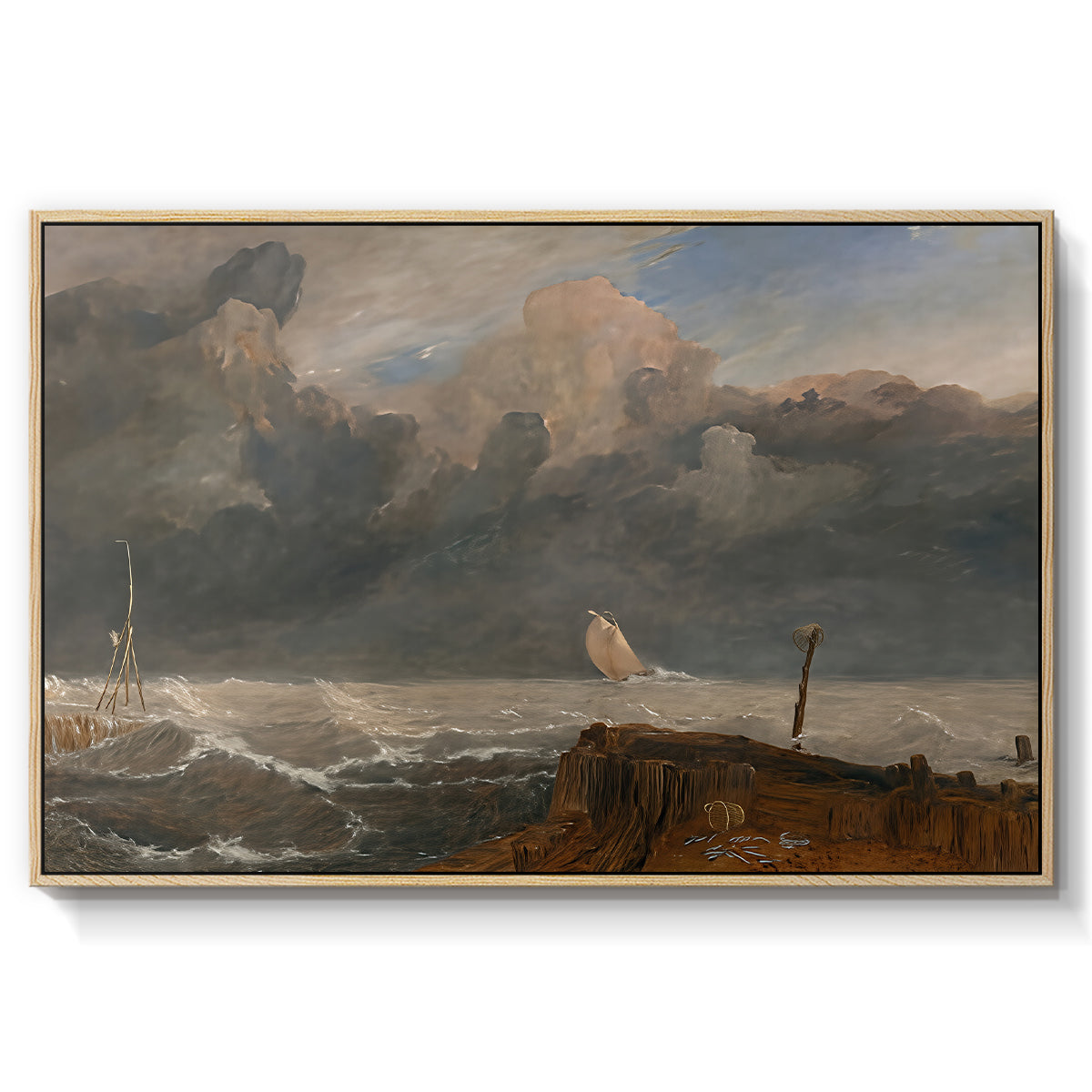 Port Ruysdael, 1827 - Floater Framed Canvas Print