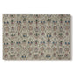 Canvas art print portraying a repeating floral pattern with symmetrical layout across elongated textile surface, set against a white background
