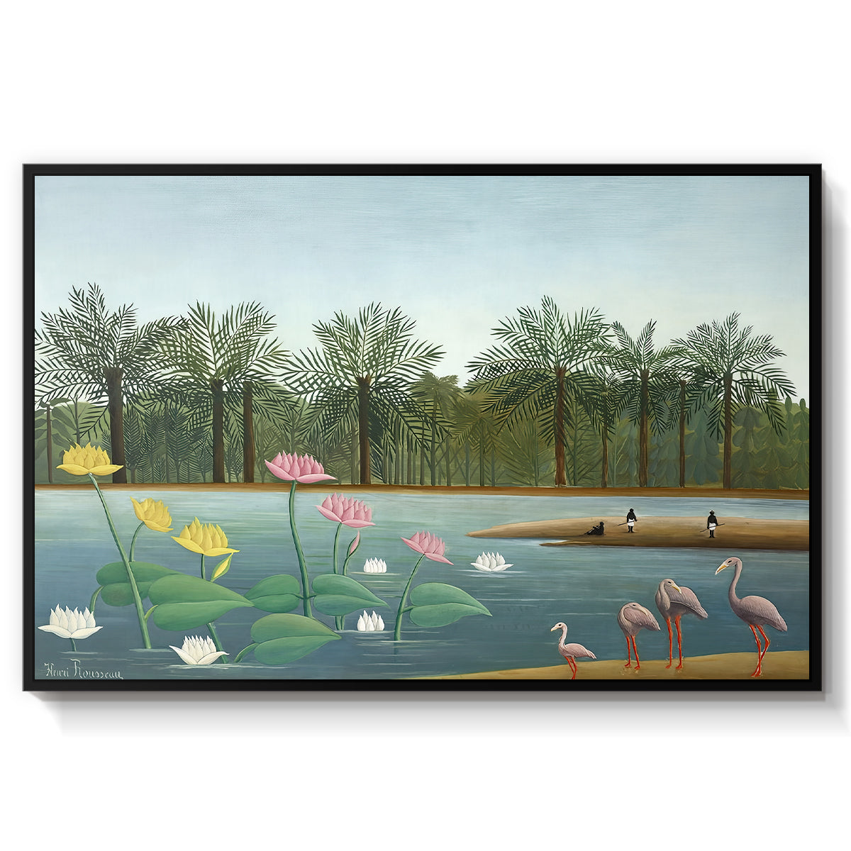 The Flamingoes (Les Flamants), 1907 - Floater Framed Canvas Print