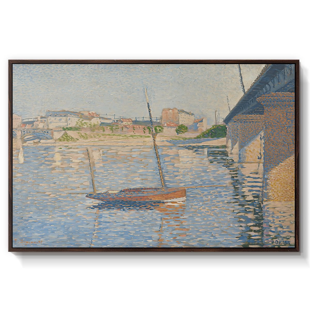 Le Clipper, Asnières, 1887 - Floater Framed Canvas Print