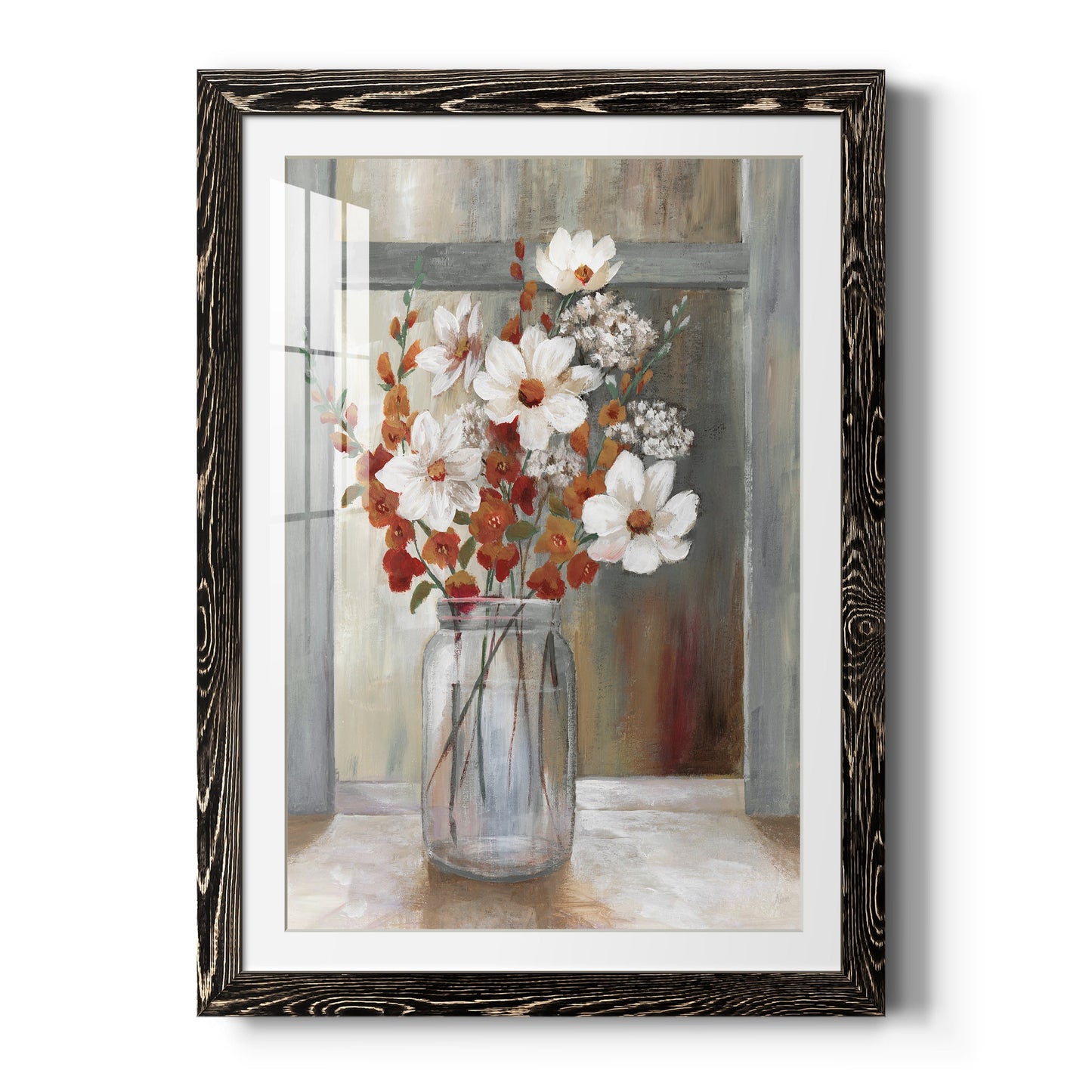 Autumn Spray - Barnwood Framed Art Print