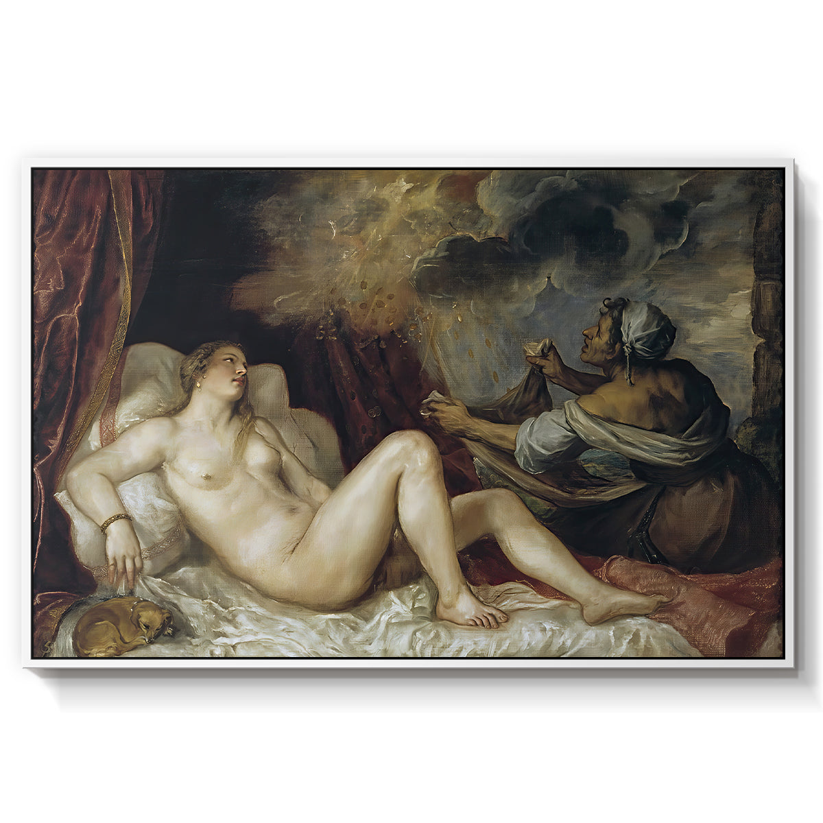 Danaë, c. 1560-1565 - Floater Framed Canvas Print