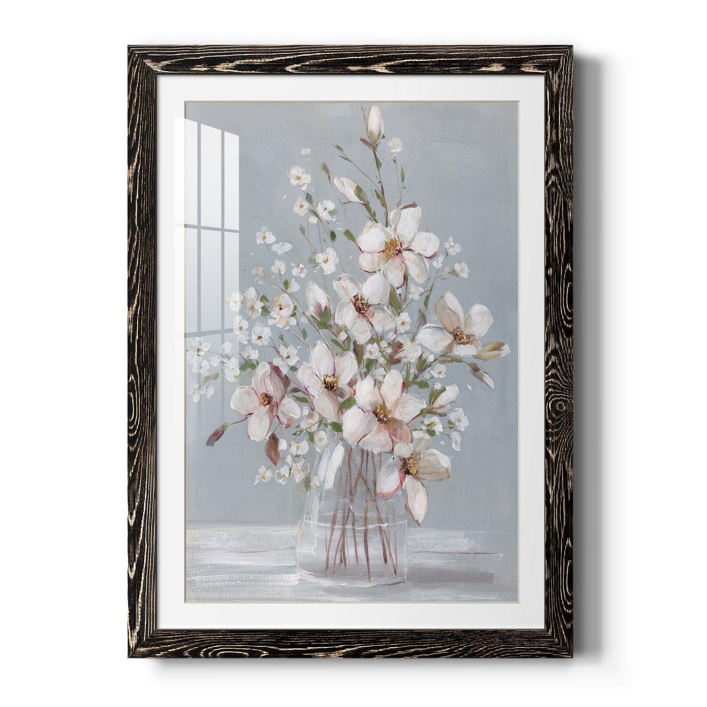Magnolia Romance - Barnwood Framed Art Print