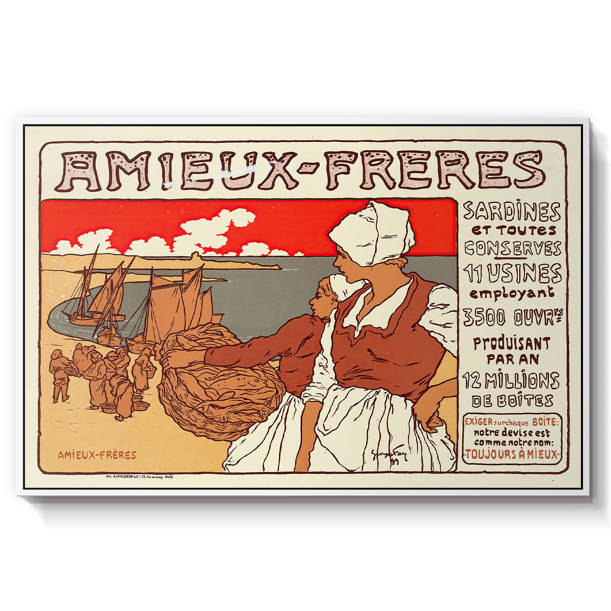 Amieux-Frères (Advertising Poster), 1899 - Floater Framed Canvas Print
