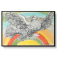 Flying Dove with Rainbow (Colombe volant à l'Arc-en-ciel), 1952 - Floater Framed Canvas Print