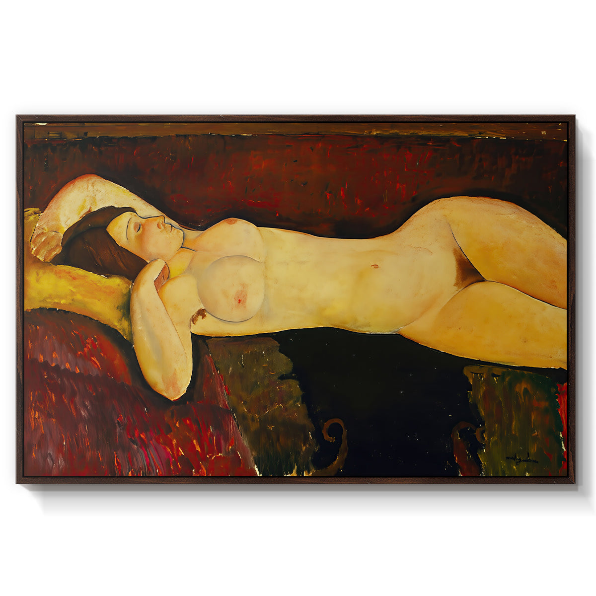 Reclining Nude (Nu couché), 1919 - Floater Framed Canvas Print