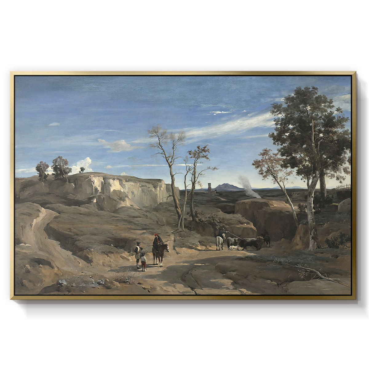 La Cervara, the Roman Campagna, c. 1830-1831 - Floater Framed Canvas Print