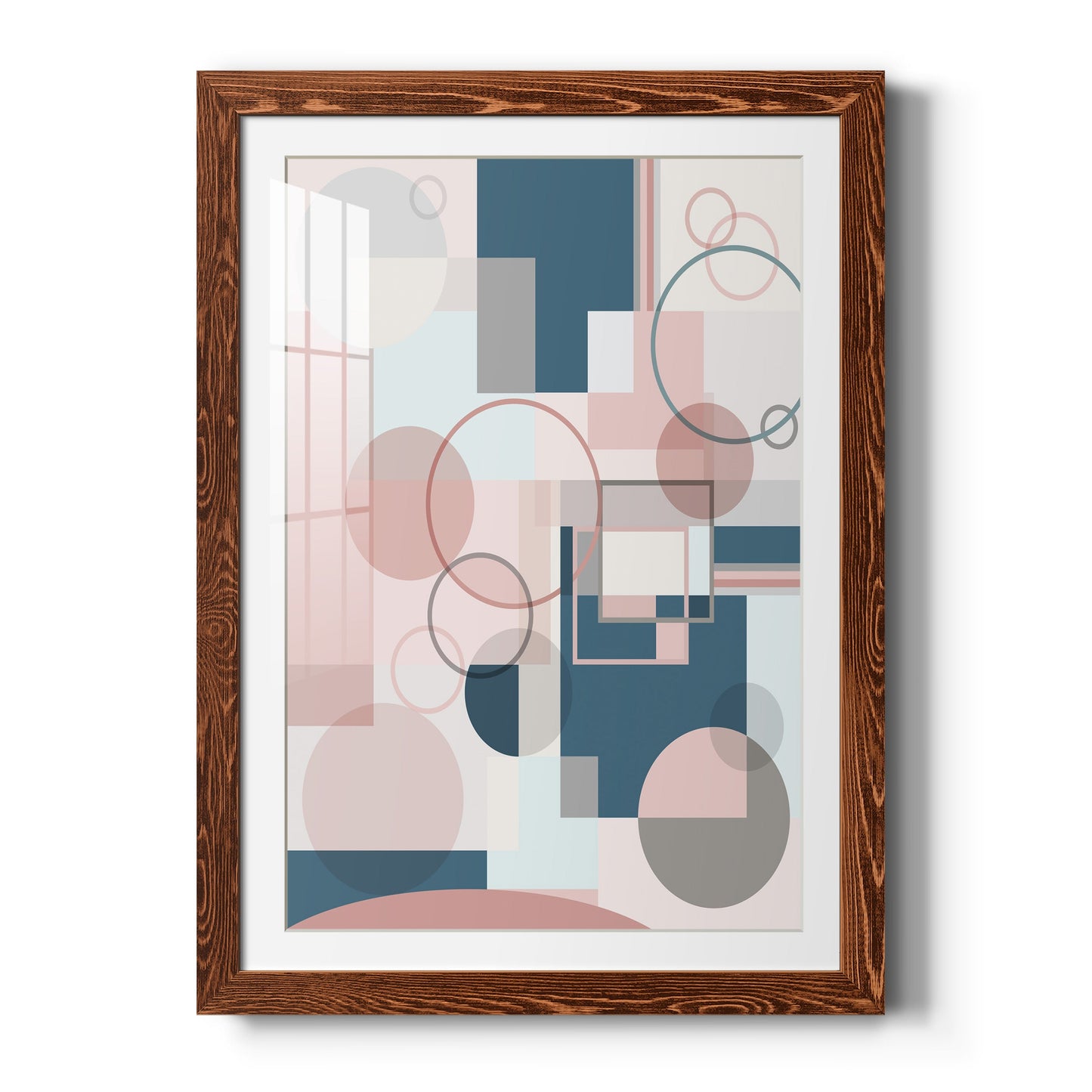 Modern Geo - Premium Framed Print - Distressed Barnwood Frame - Ready to Hang