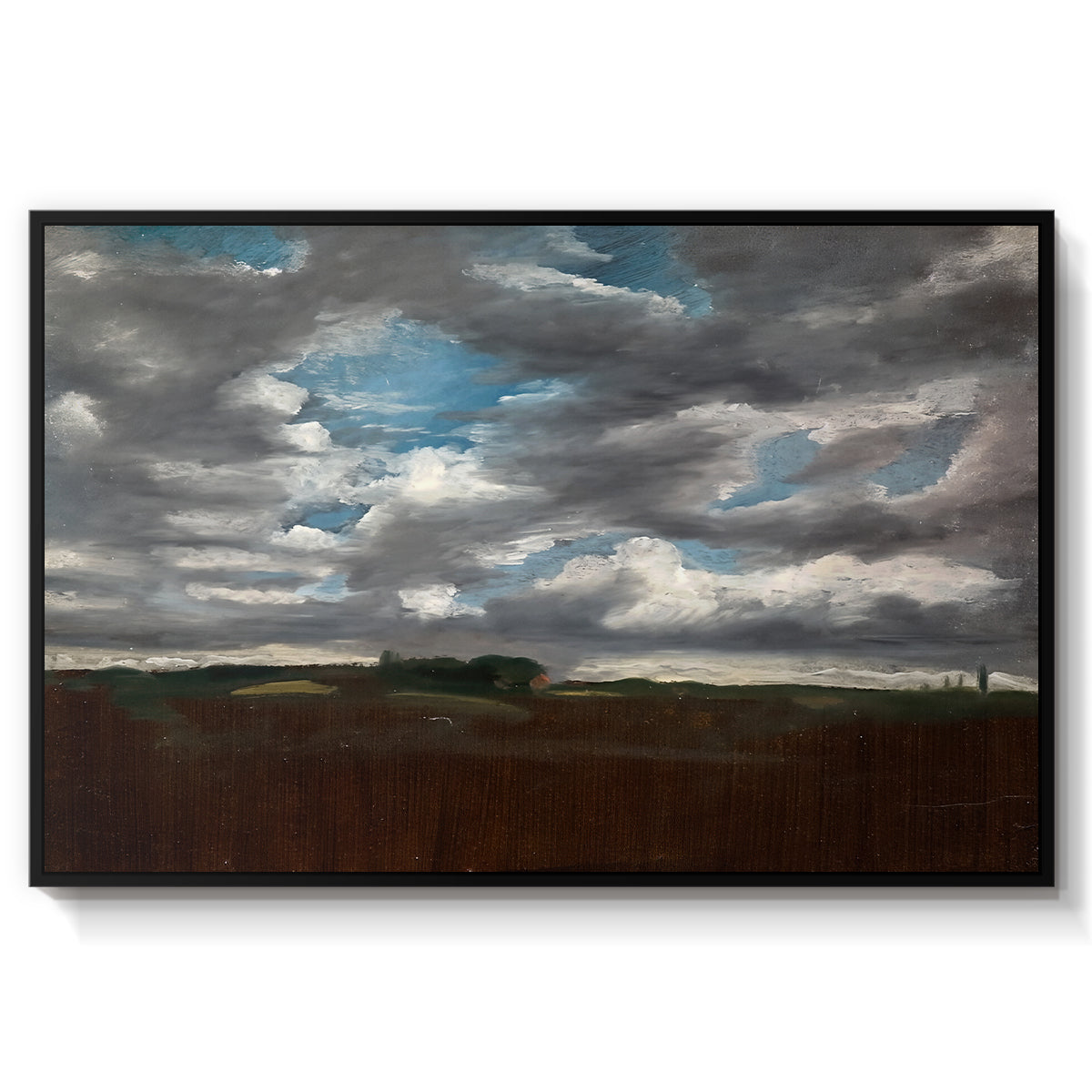 Extensive Landscape with Grey Clouds, c. 1821-1822 - Floater Framed Canvas Print
