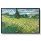 Green Wheat Field with Cypress, 1889 - Floater Framed Canvas Print