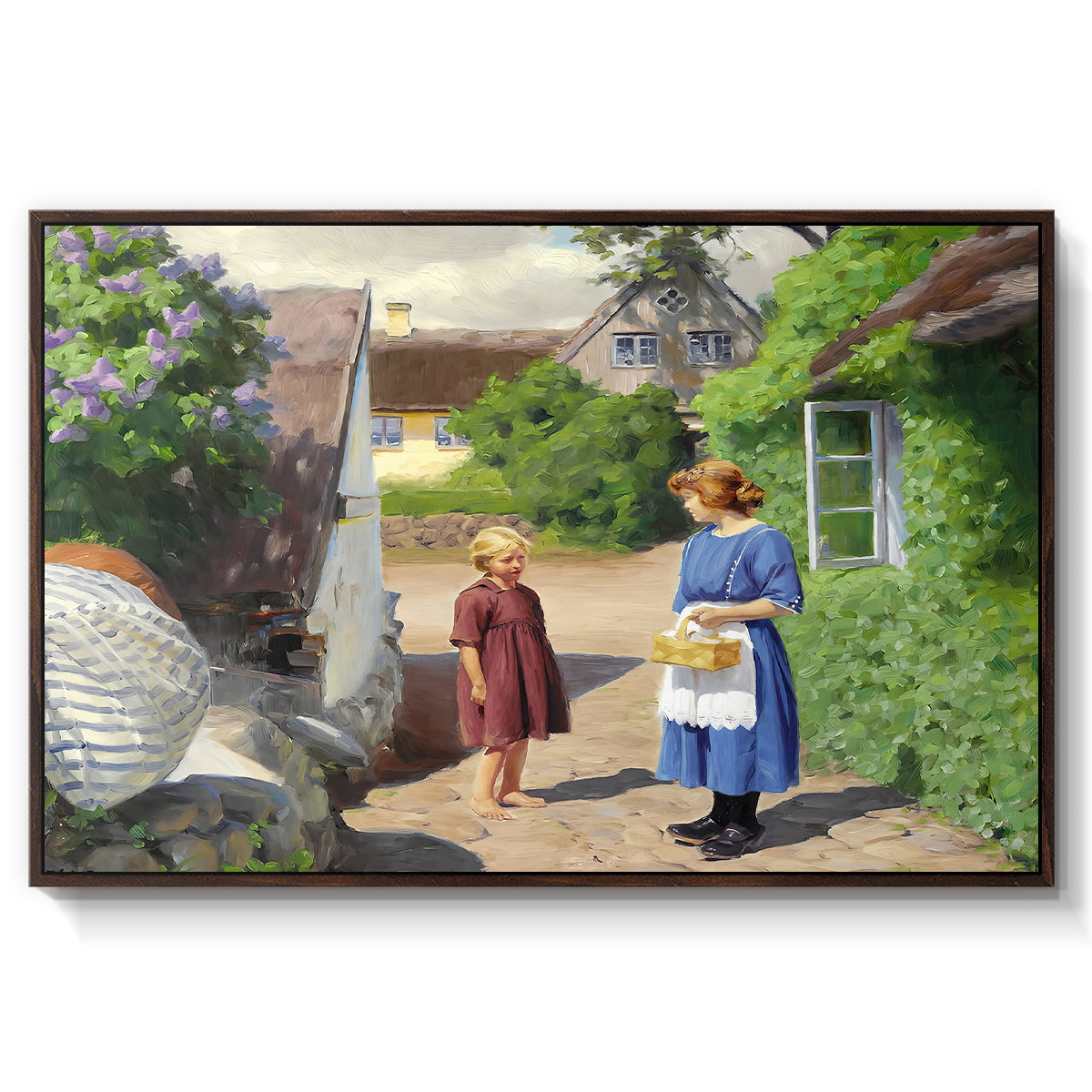 Summer Day in Jyllinge, 1922 - Floater Framed Canvas Print