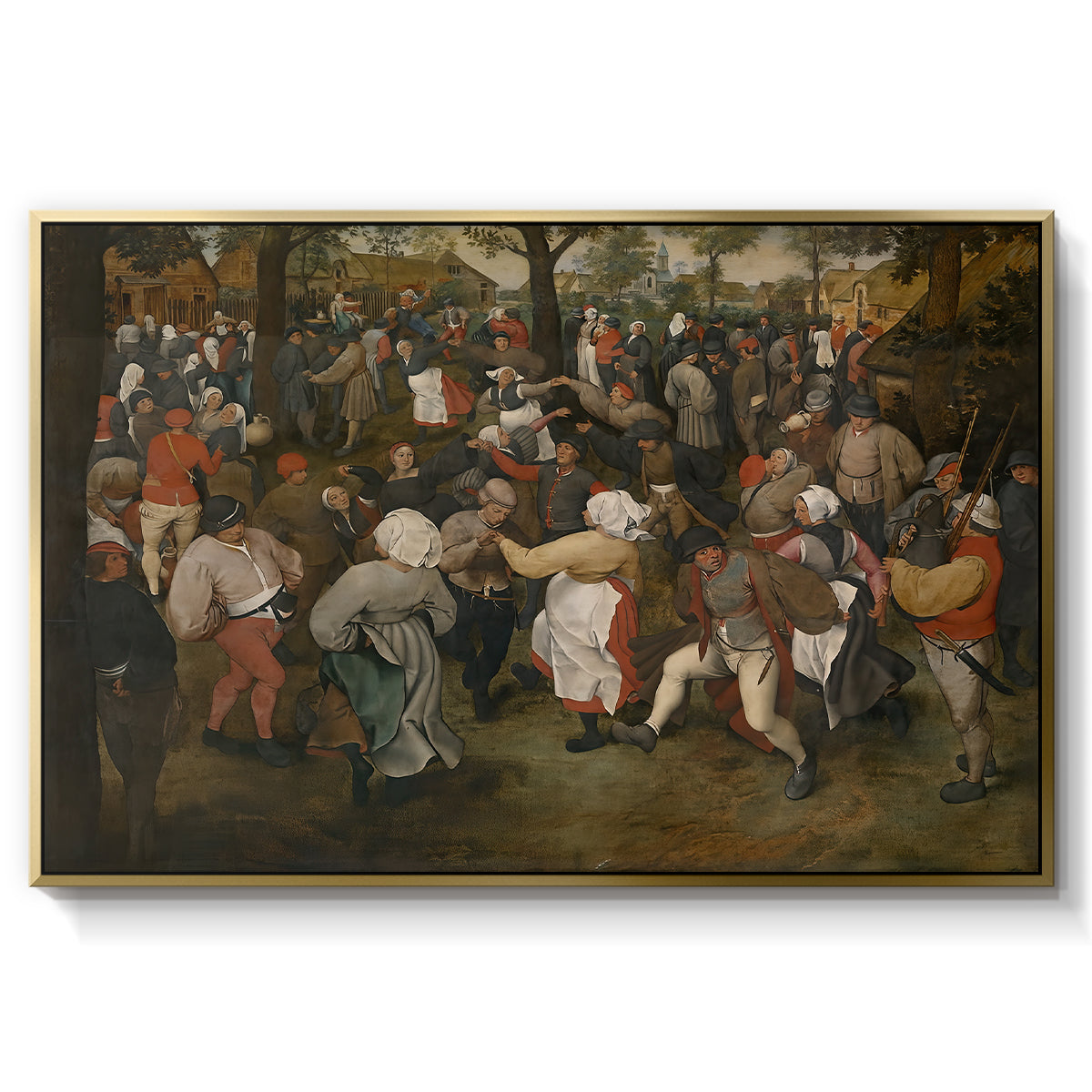 The Wedding Dance, c. 1566 - Floater Framed Canvas Print