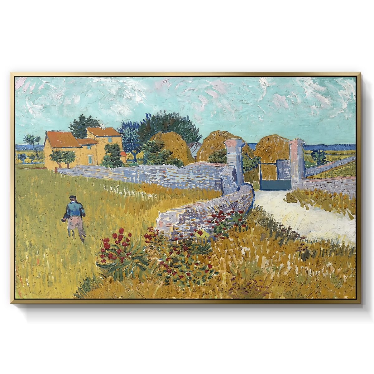 Farmhouse in Provence, 1888 - Floater Framed Canvas Print