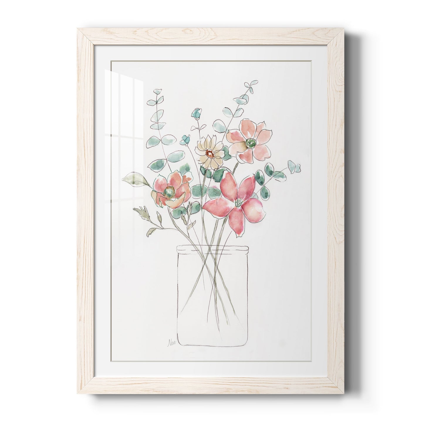 Whimsical Wildflowers I - Barnwood Framed Art Print