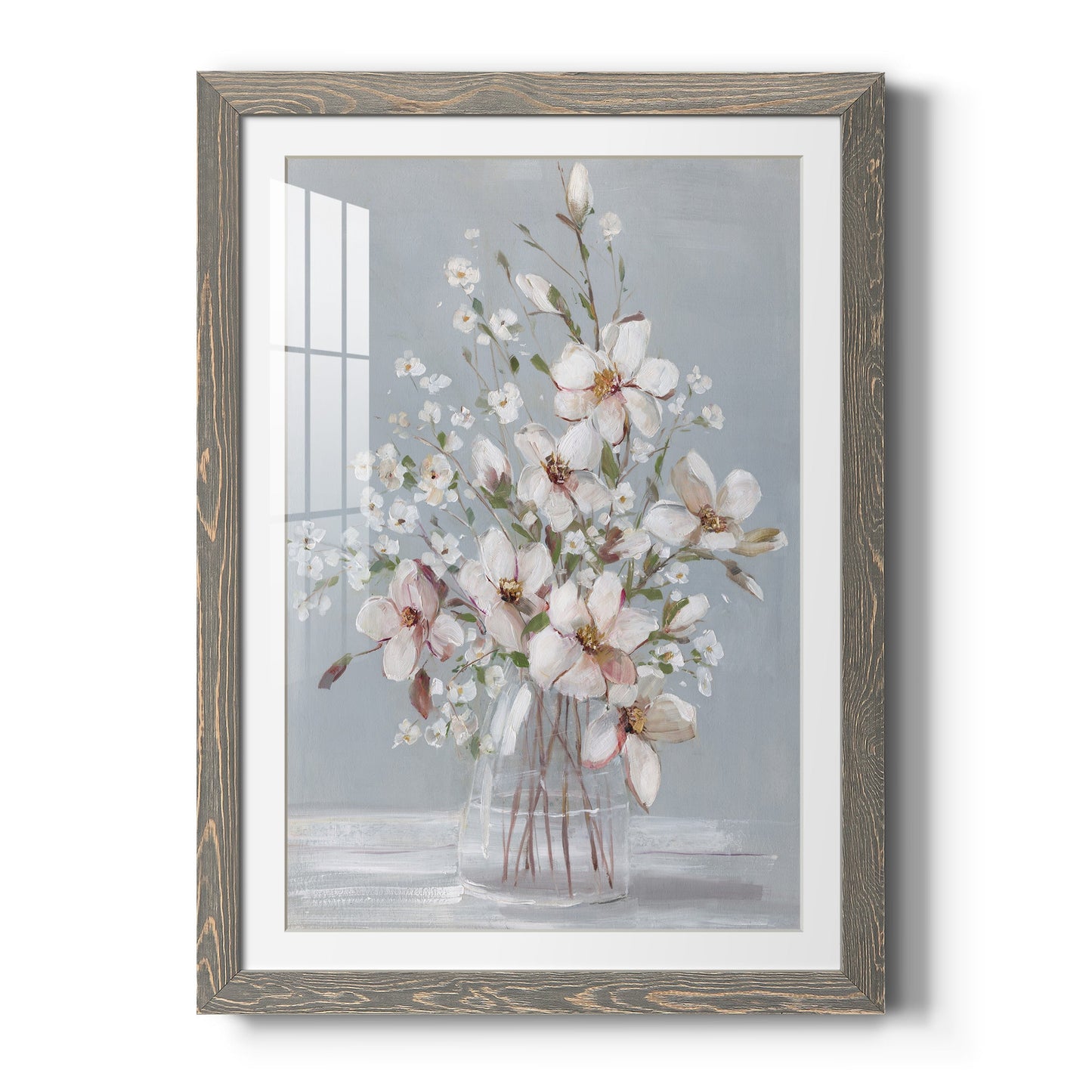 Magnolia Romance - Barnwood Framed Art Print