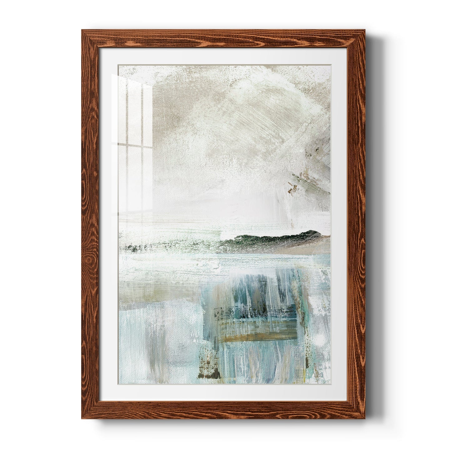 Summer Teal II - Barnwood Framed Art Print
