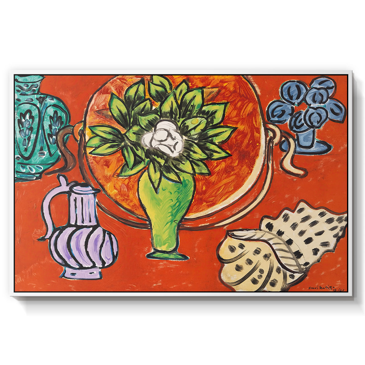 Still Life with a Magnolia (Nature morte au magnolia), 1941 - Floater Framed Canvas Print