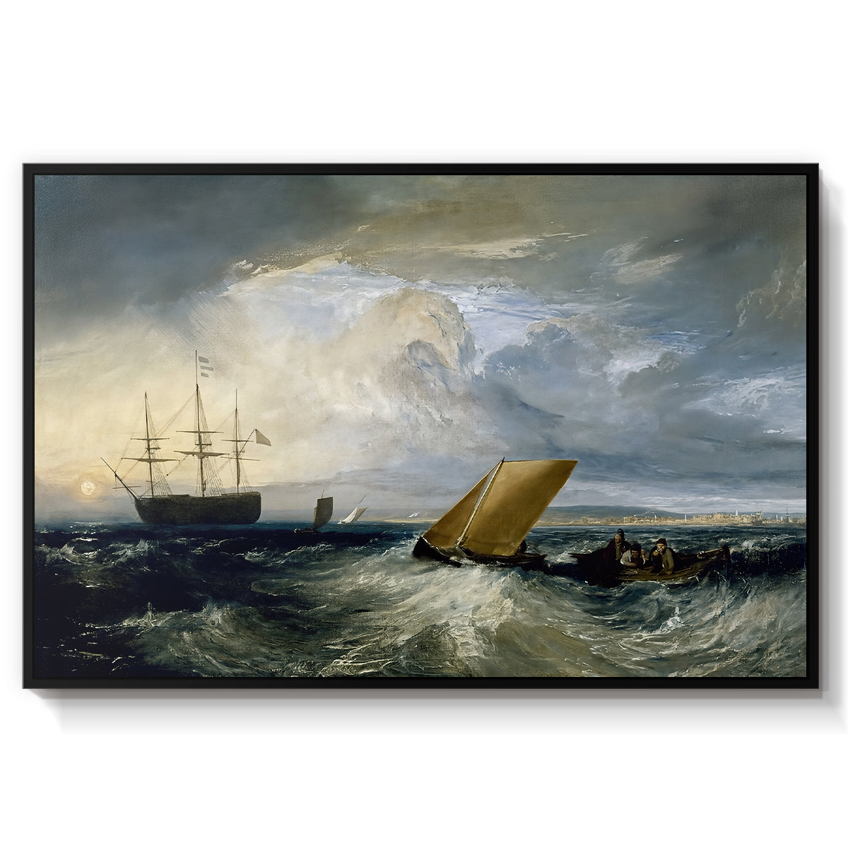 Sheerness as Seen from the Nore, 1808 - Floater Framed Canvas Print