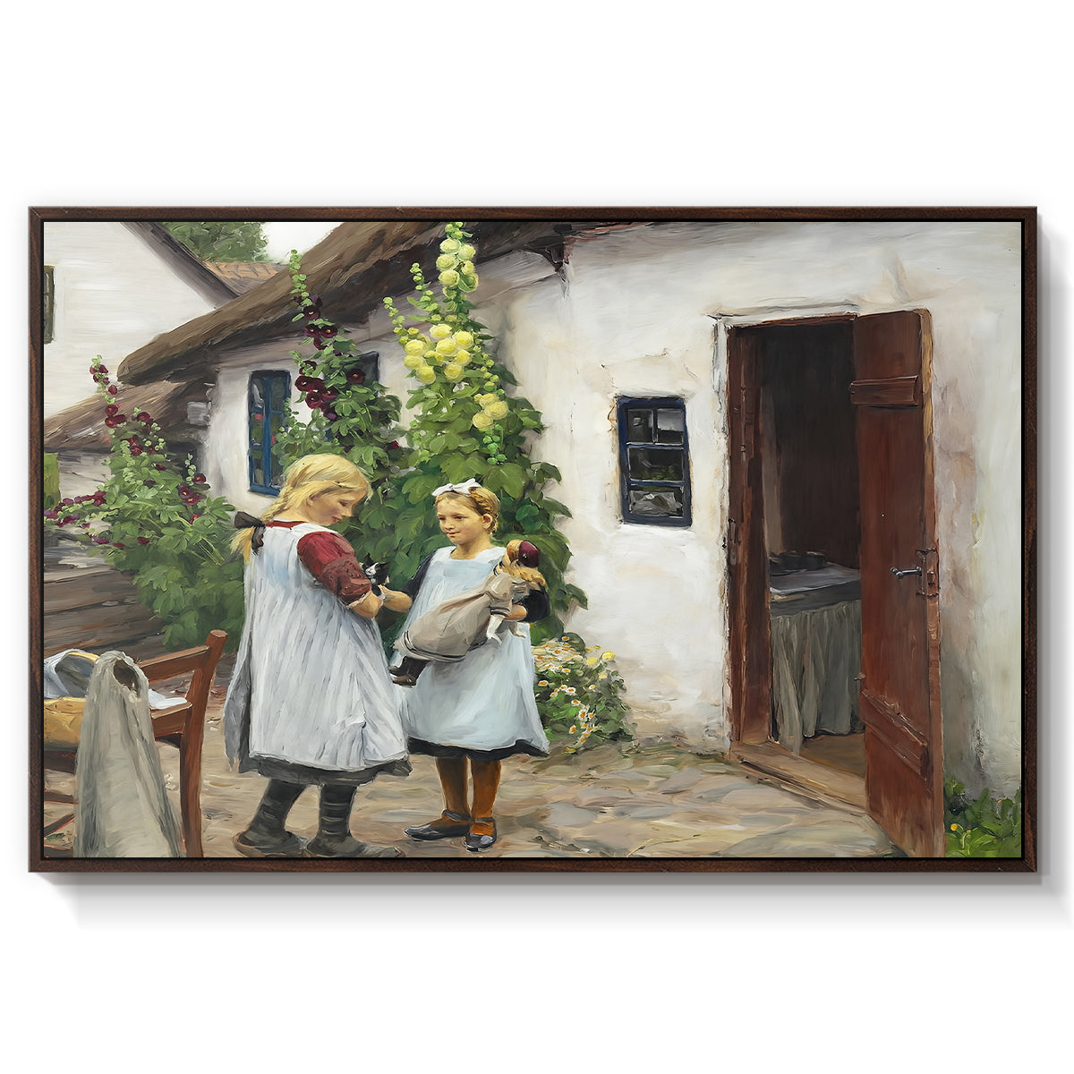 Have You Seen My Kitten?, 1914 - Floater Framed Canvas Print