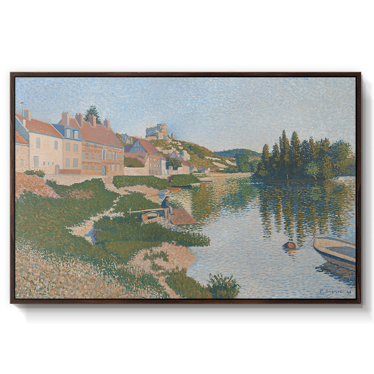 Les Andelys, Côte d'Aval, 1886 - Floater Framed Canvas Print