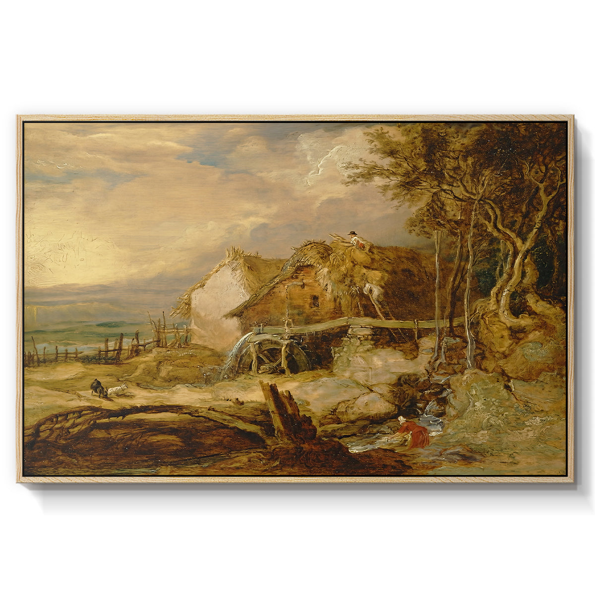 An Overshot Mill, c. 1802-1807 - Floater Framed Canvas Print