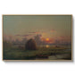 Haystack at Sunset, 1880 - Floater Framed Canvas Print