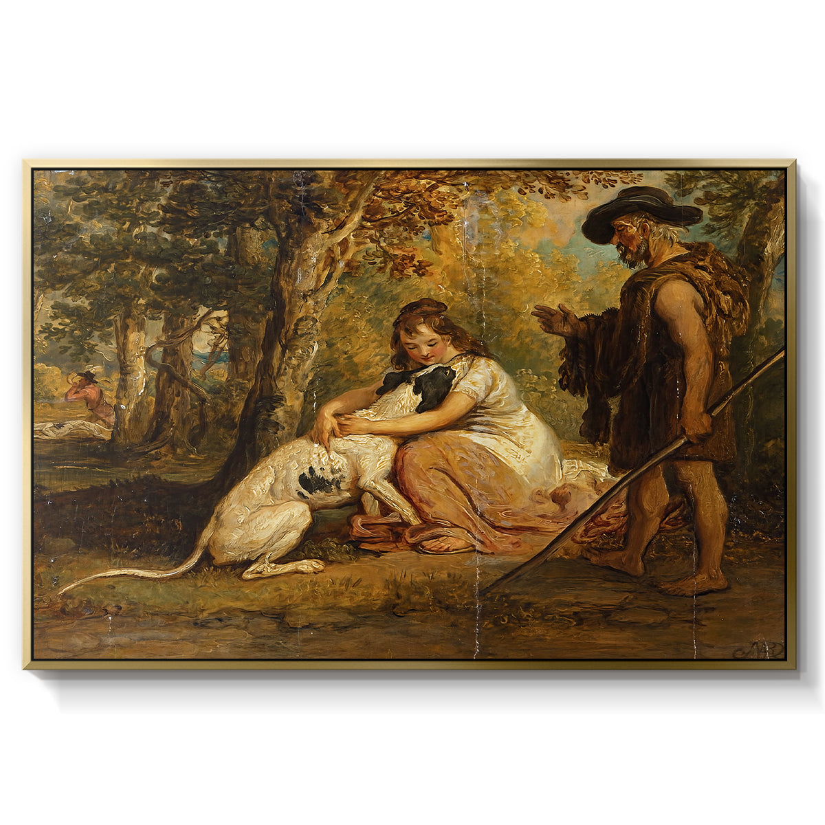 Measure for Measure, or The Biter Bit, 1840 - Floater Framed Canvas Print