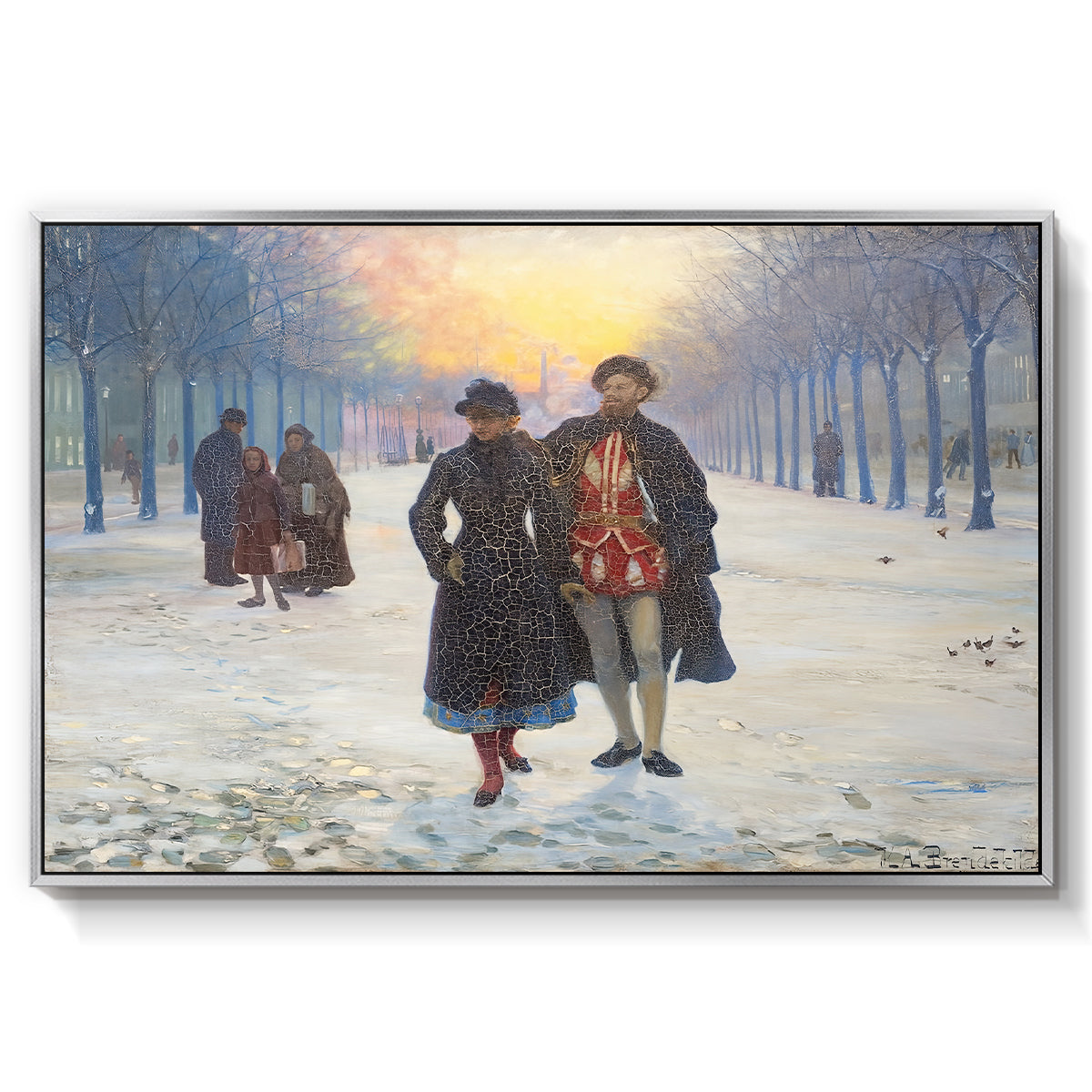 Morning after the Carnival, 1884 - Floater Framed Canvas Print