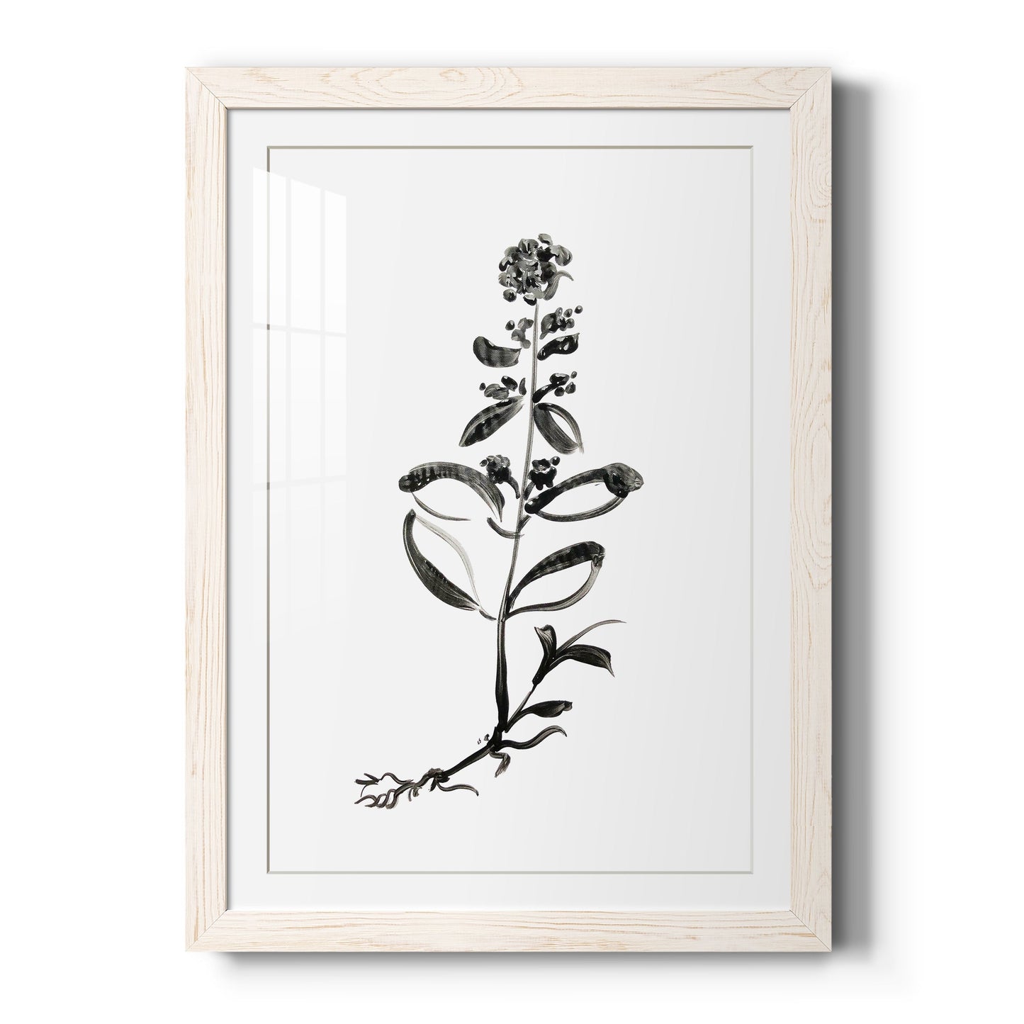 Inky Botanical III - Barnwood Framed Art Print