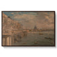 Somerset House Terrace from Waterloo Bridge, c. 1819 - Floater Framed Canvas Print
