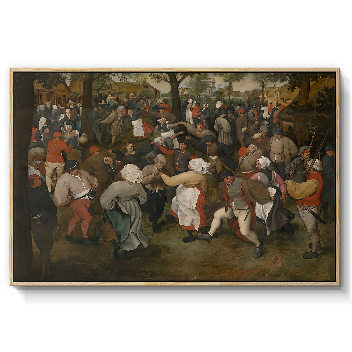 The Wedding Dance, c. 1566 - Floater Framed Canvas Print