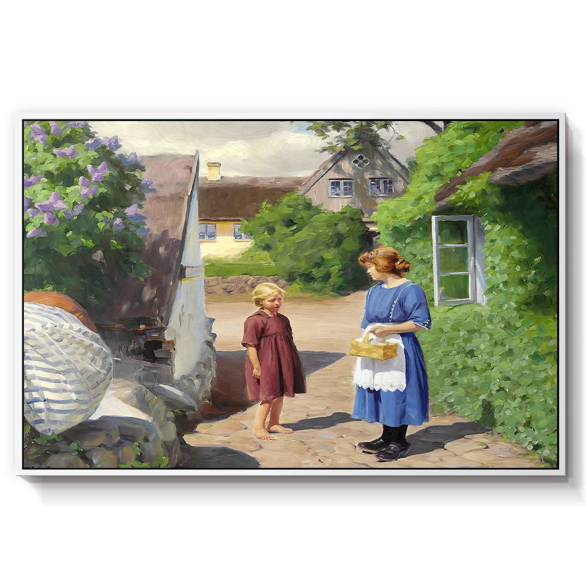 Summer Day in Jyllinge, 1922 - Floater Framed Canvas Print