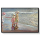 The Three Sisters on the Beach, 1908 - Floater Framed Canvas Print