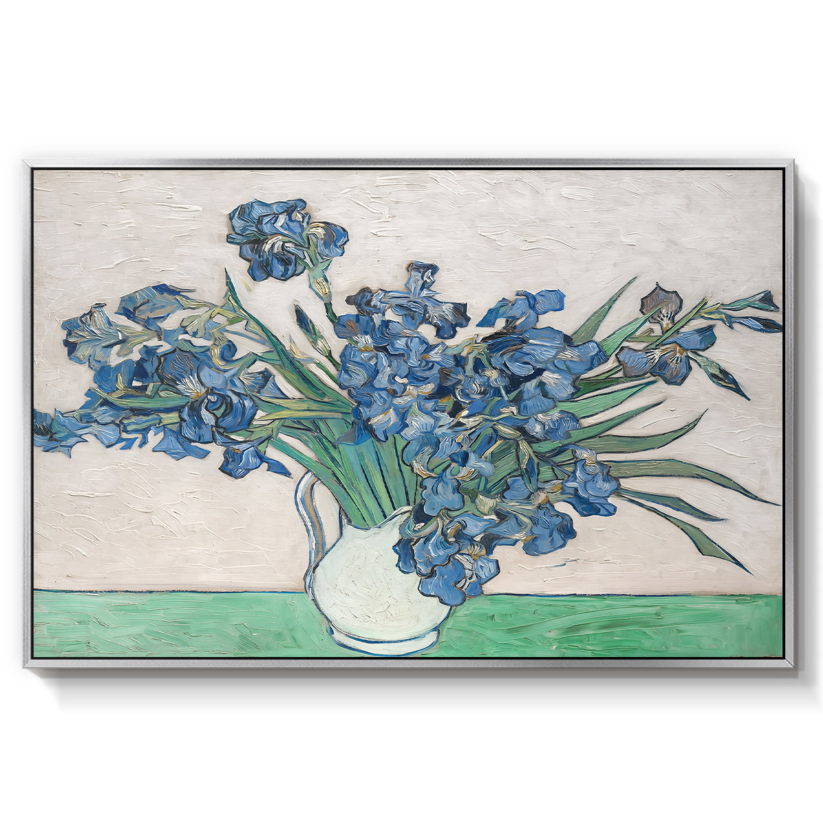 Irises, 1890 - Floater Framed Canvas Print