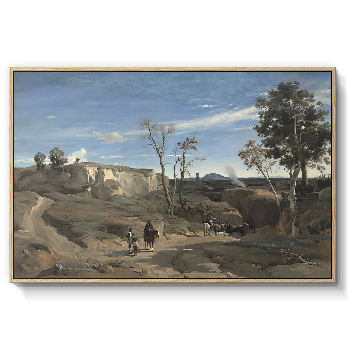 La Cervara, the Roman Campagna, c. 1830-1831 - Floater Framed Canvas Print